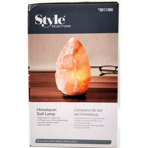Natural Himalayan Pink Salt Lamp, Dimmer Switch, Warm Night Light, 5 Foot Cord